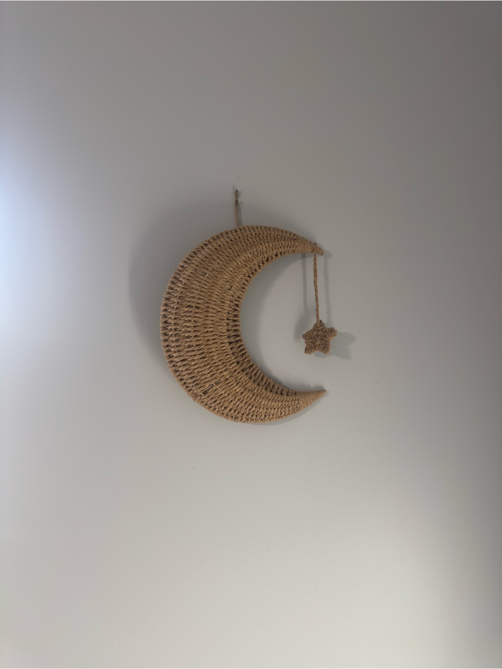 Hobby Lobby Woven Crescent Moon Wall Hanging - Tan